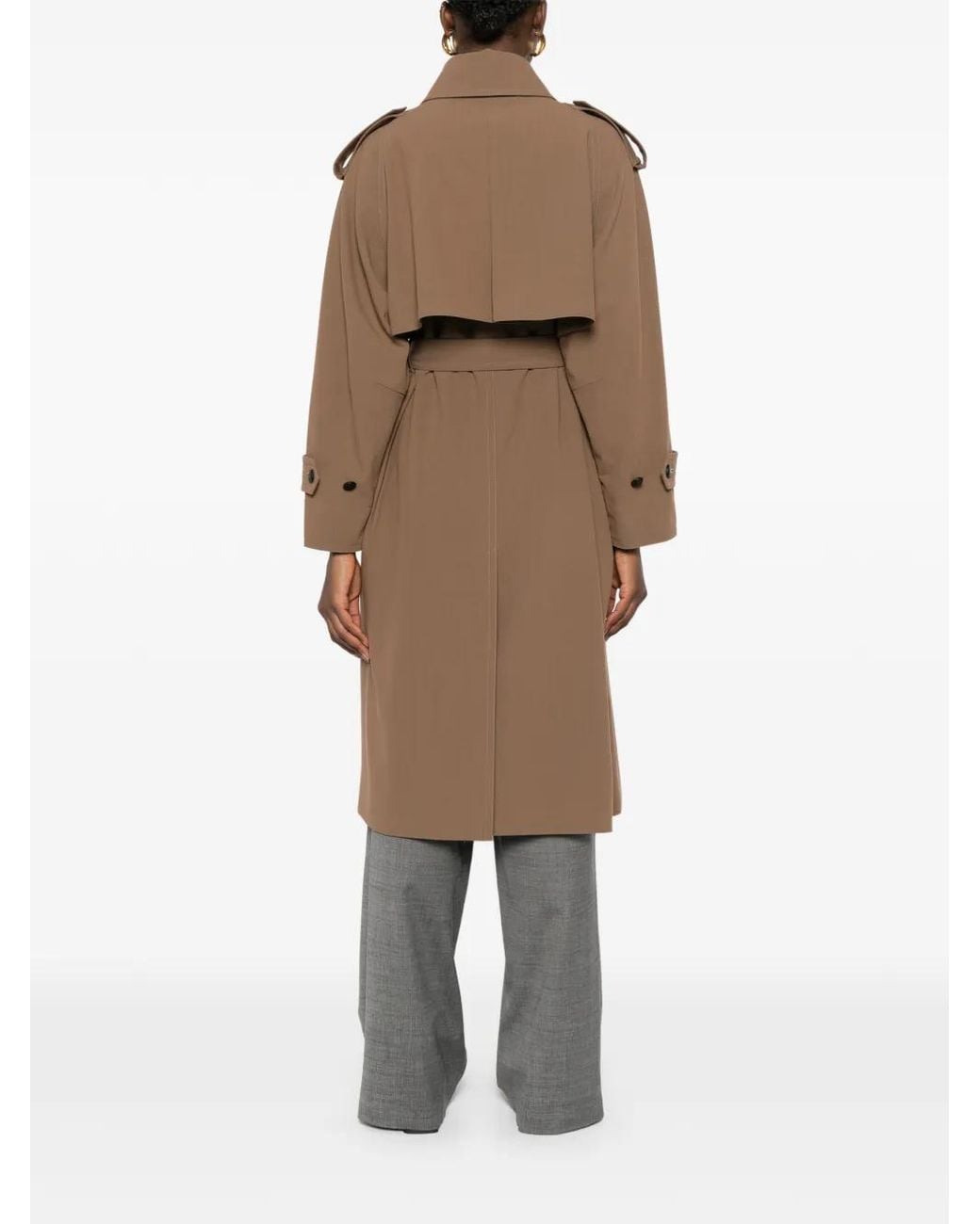 Max Mara Brown Mxmcerto Belted Trench Coat