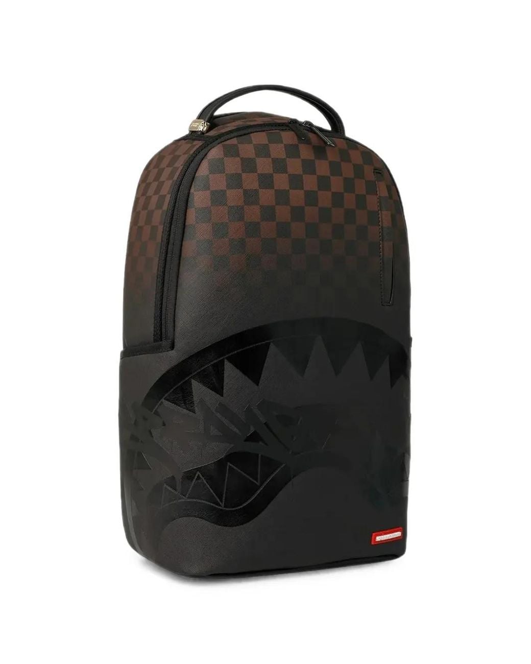 Sprayground Black Ghost Drip Check Backpack for men