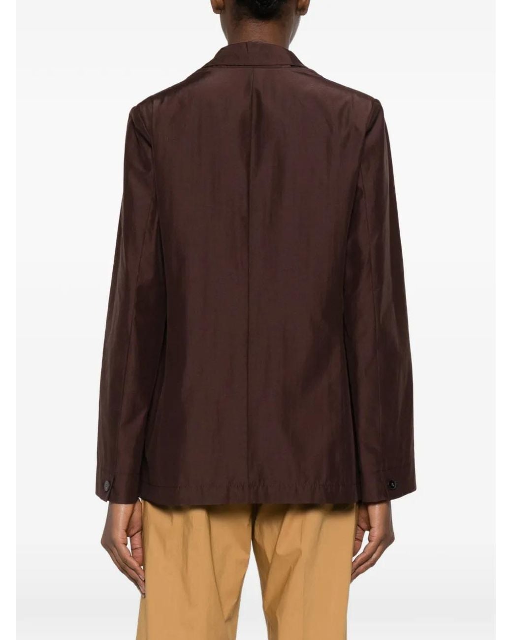 Forte_forte Brown Buttoned Tailored Jacket