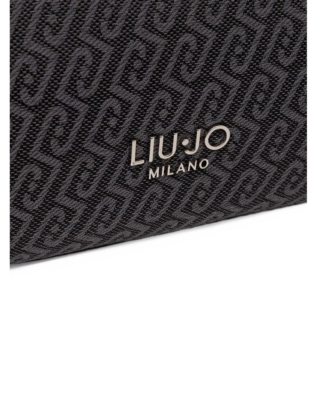 Liu Jo Black Monogram-Print Tote Bag