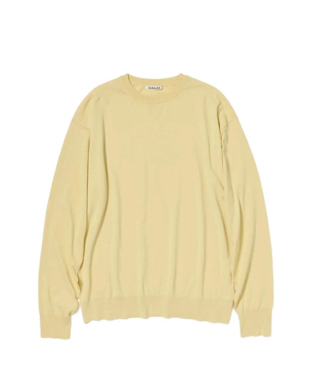 Auralee Yellow Pull En Maille Fine for men