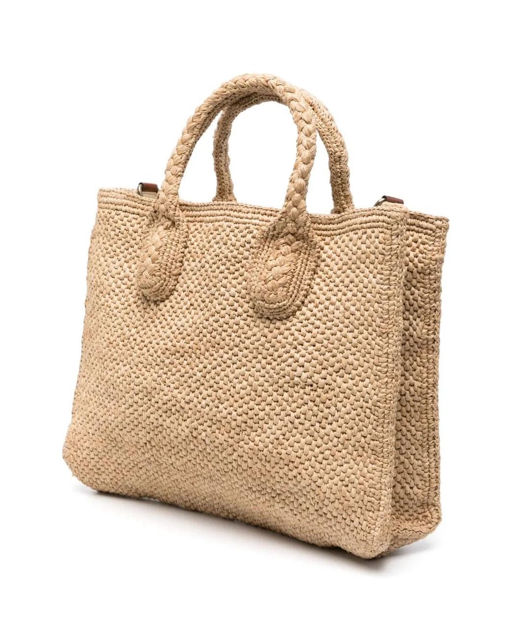 IBELIV Natural Rary Woven Tote Bag