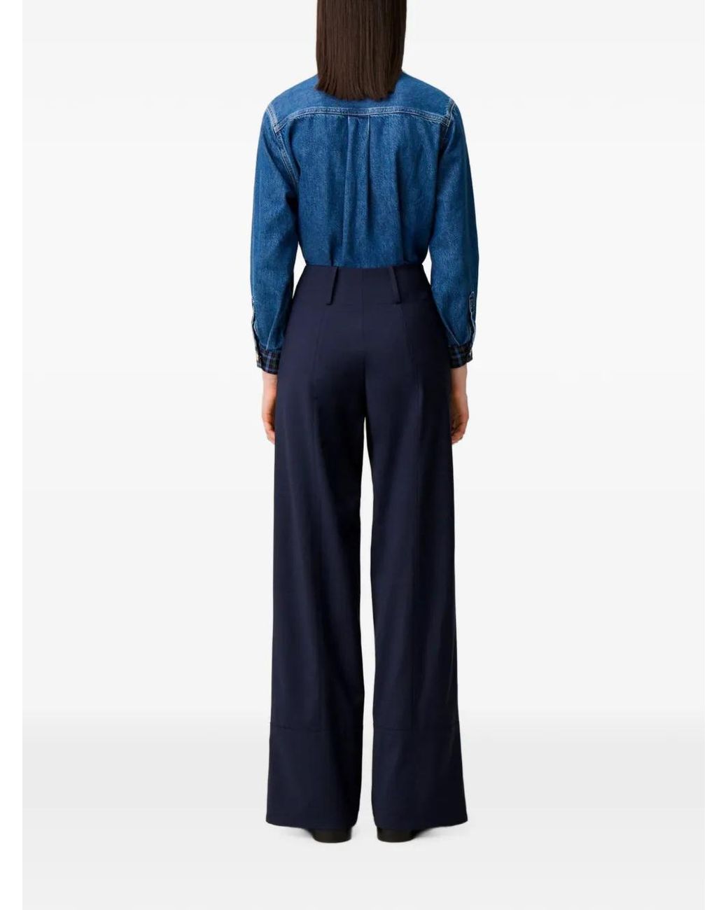 Claudie Pierlot Blue Wool Blend Trousers