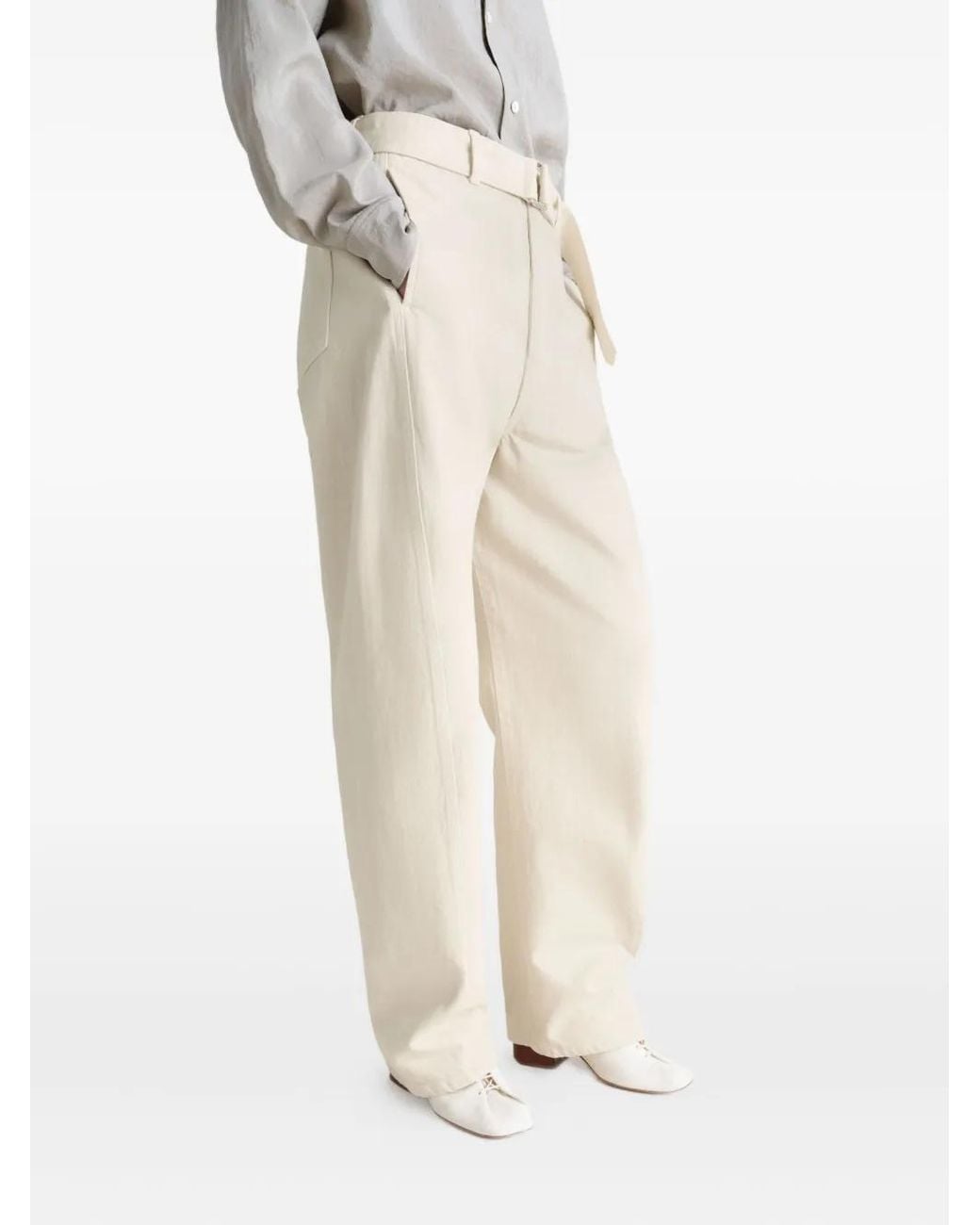 Lemaire White 55Mm Souris Elongated-Toe Pumps