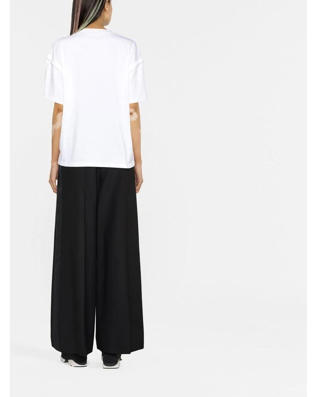 Stella McCartney White Sequin-Embellished Logo T-Shirt