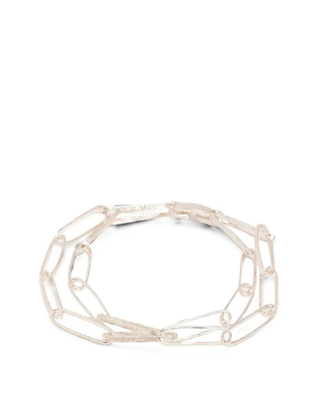 Wouters & Hendrix White Les Eternelles Hammered-Link Bracelet