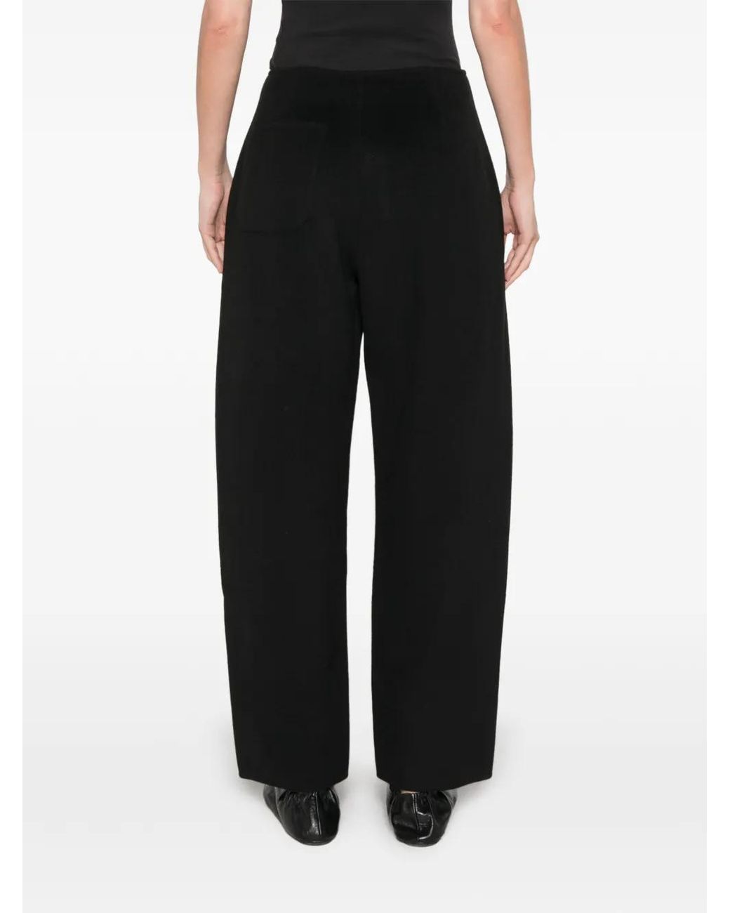 Lisa Yang Black Straight-Leg Trousers