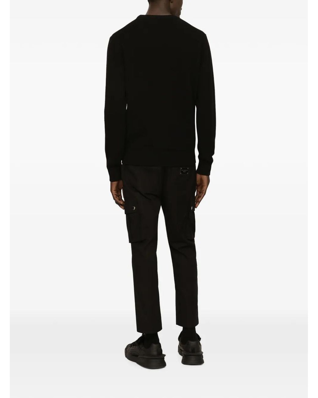 Dolce & Gabbana Black Luxurious Wool And Cashmere Sweater For for men