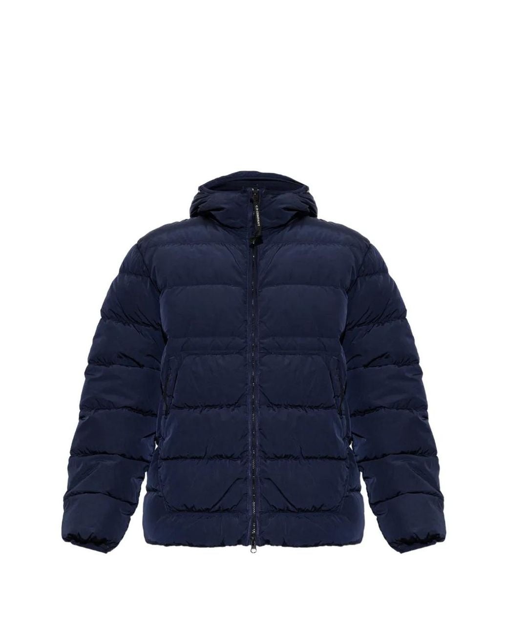 C P Company Blue Chrome-R Goggle Down Jacket for men