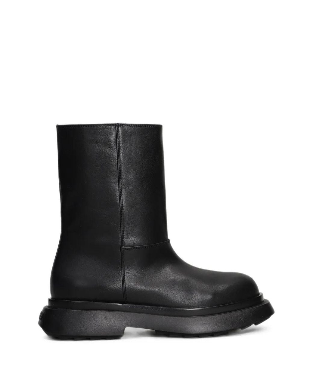 3Juin Black Ruth Chunky-Sole Leather Boots