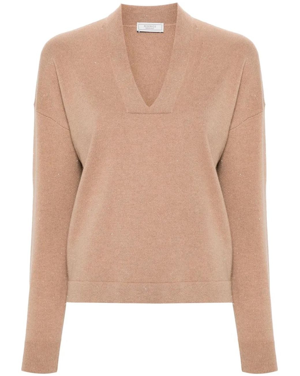 Peserico Natural Metallic-Threading Jumper
