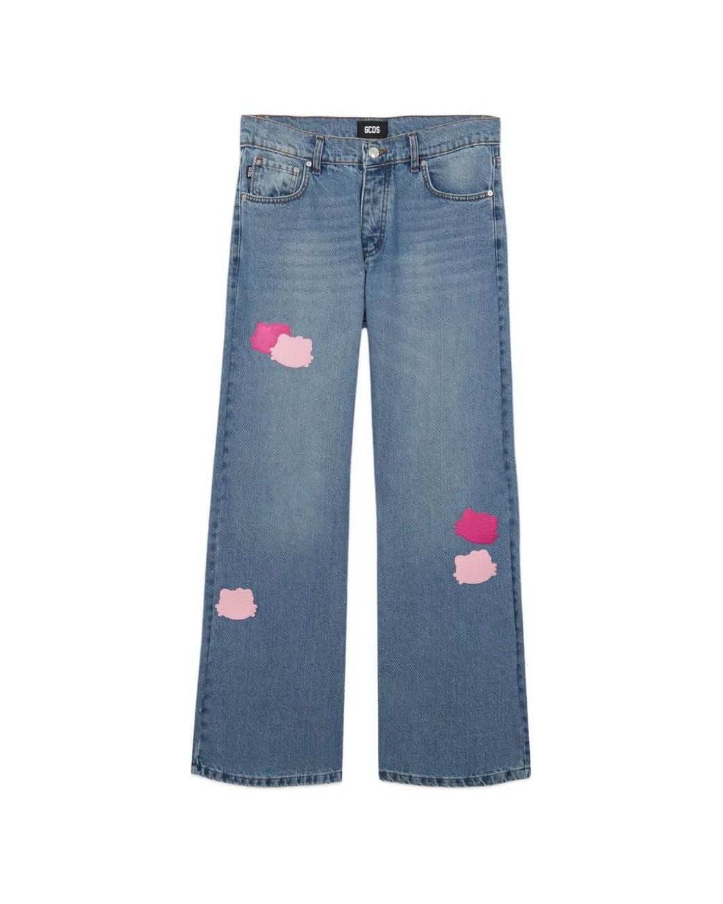 Gcds Blue X Hello Kitty Denim Trousers for men