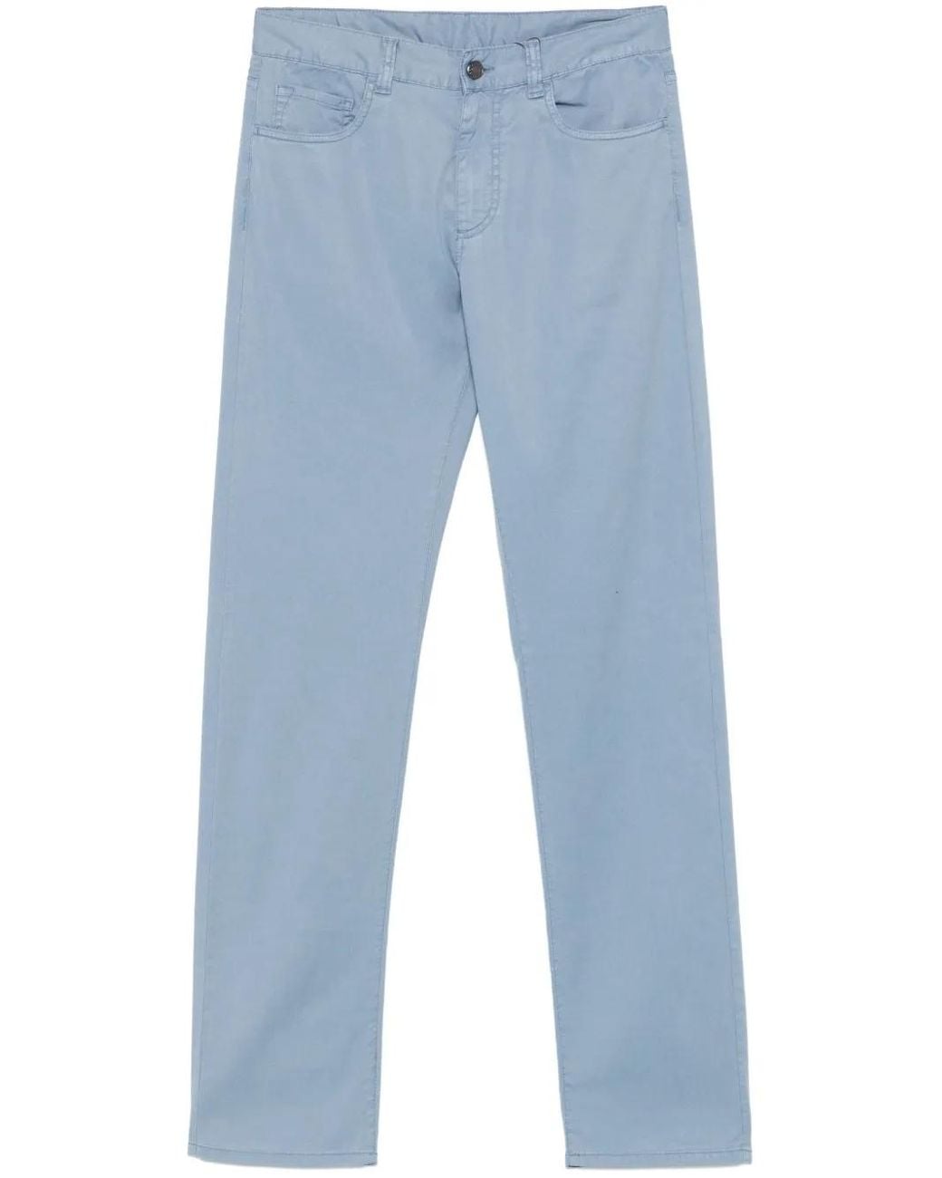 Canali Blue Twill Trousers for men