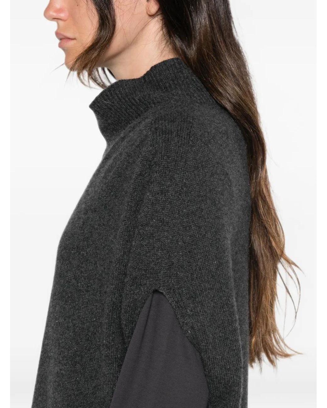 Liviana Conti Black Layered Roll-Neck Sweater