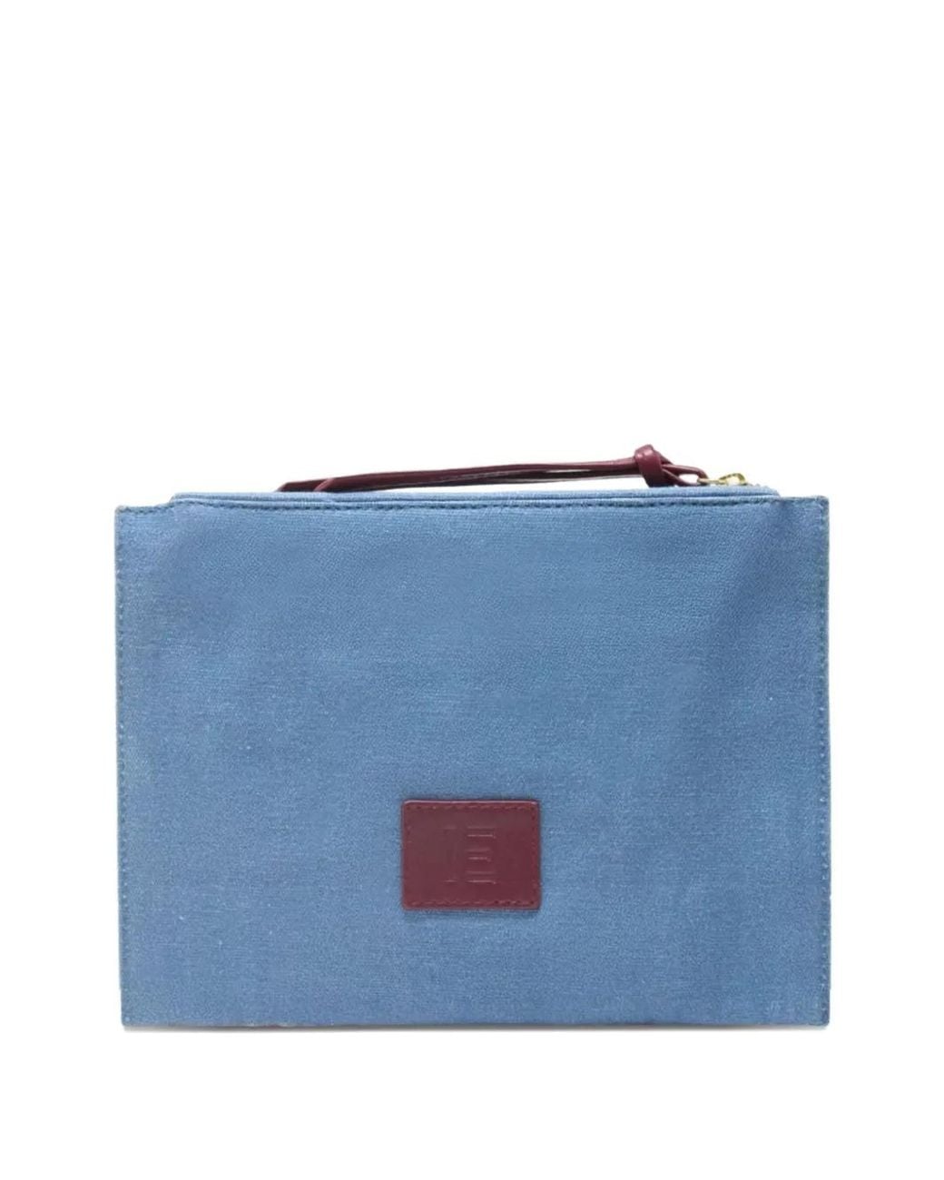 Inoui Edition Blue Cavale Horse-Embroidered Clutch Bag