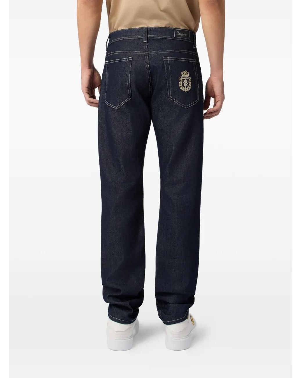 Vaqueros Rectos Billionaire de hombre de color Blue