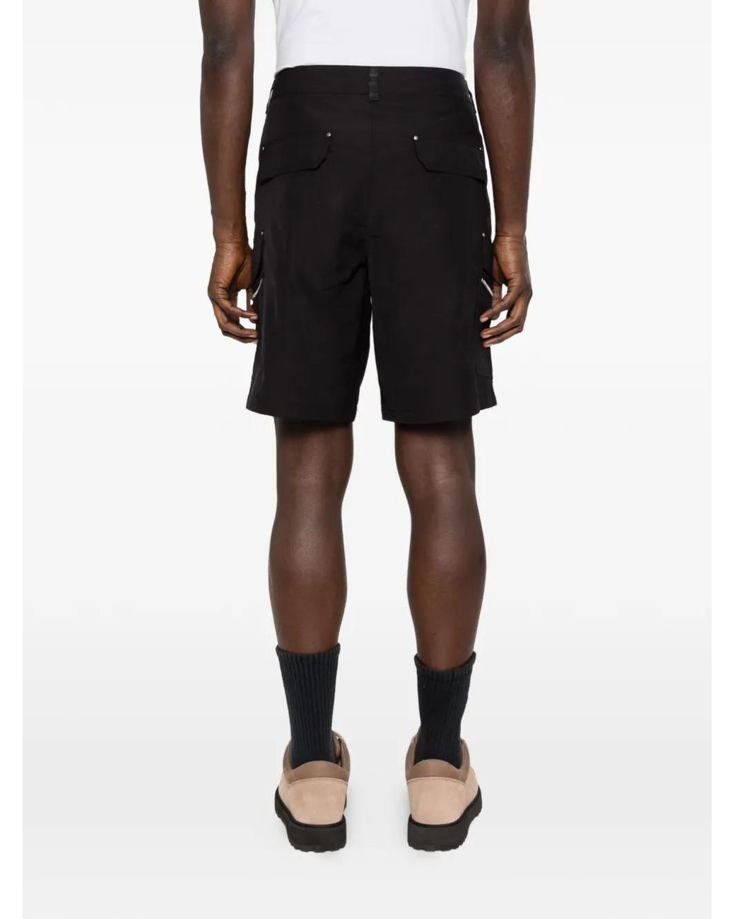 Moose Knuckles Black Mini Cargo Shorts for men
