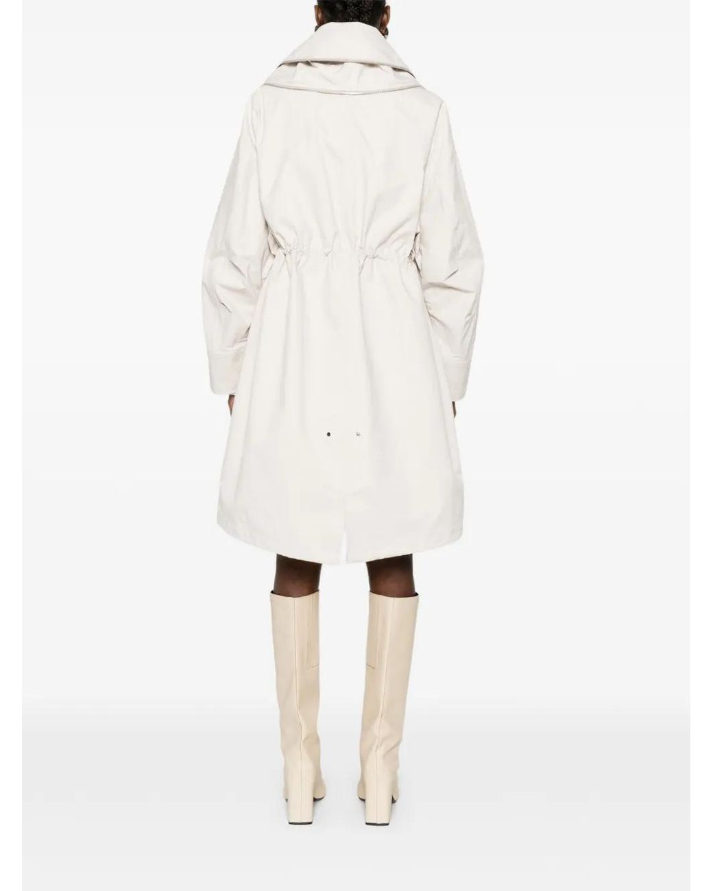 Givenchy White Parka With Zipped Shawl Collar