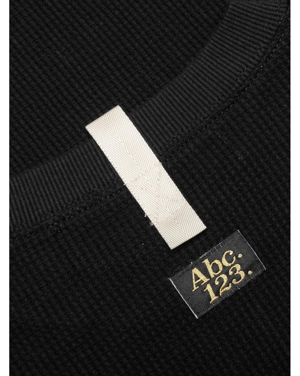 Advisory Board Crystals Black Waffle Logo-Embroidered Sweater for men