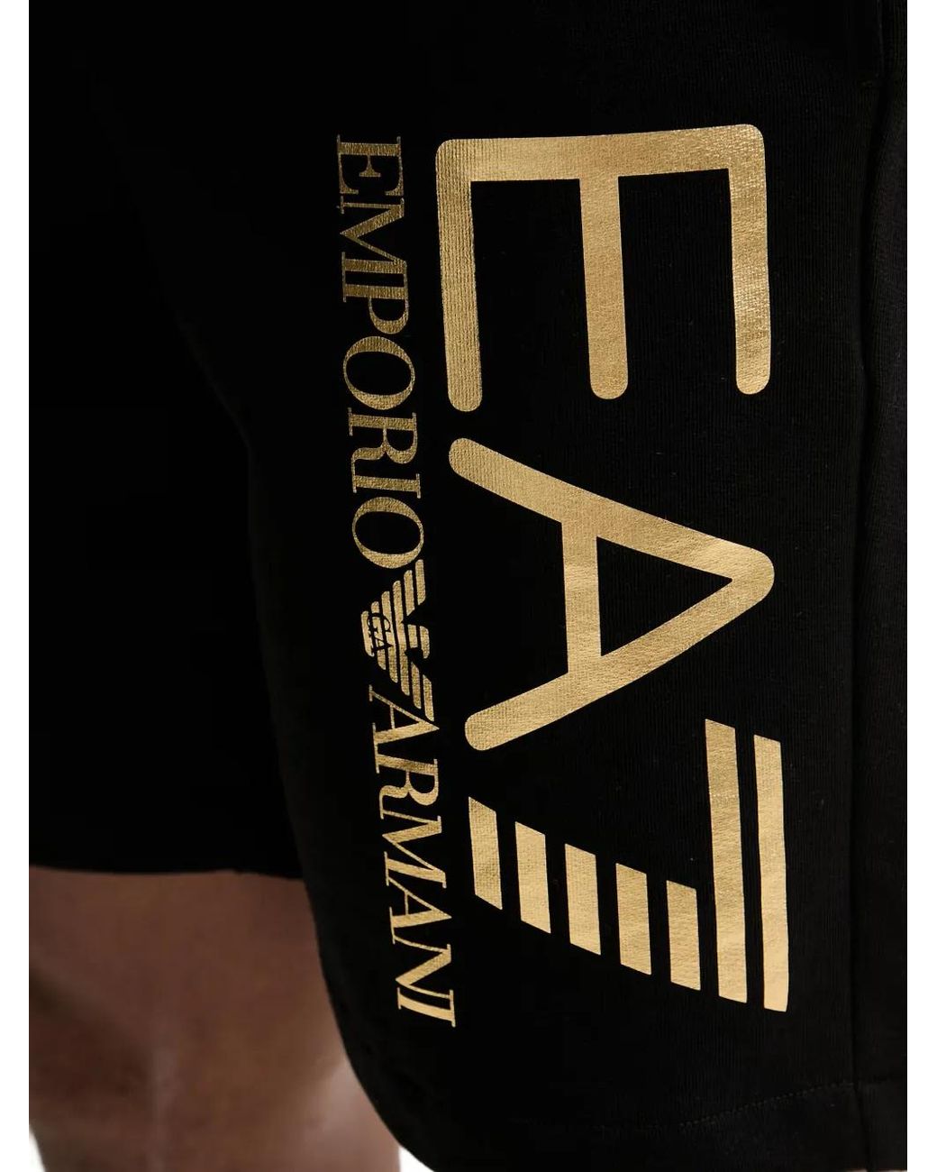 EA7 Shorts Met Logoprint in het Black voor heren