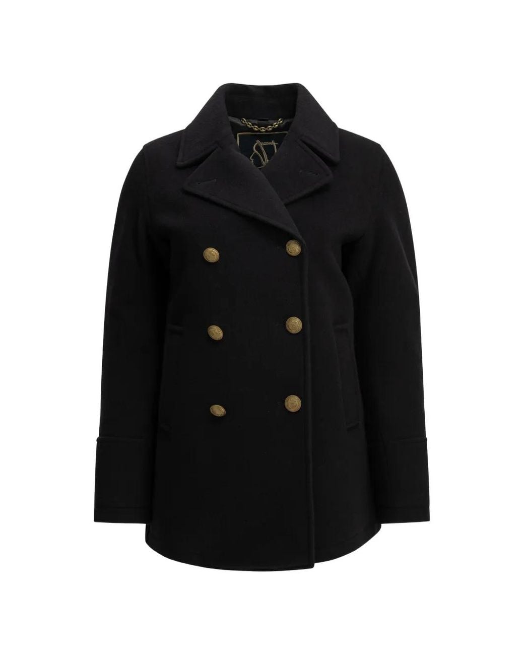 Sealup Black Double-Breasted Coat