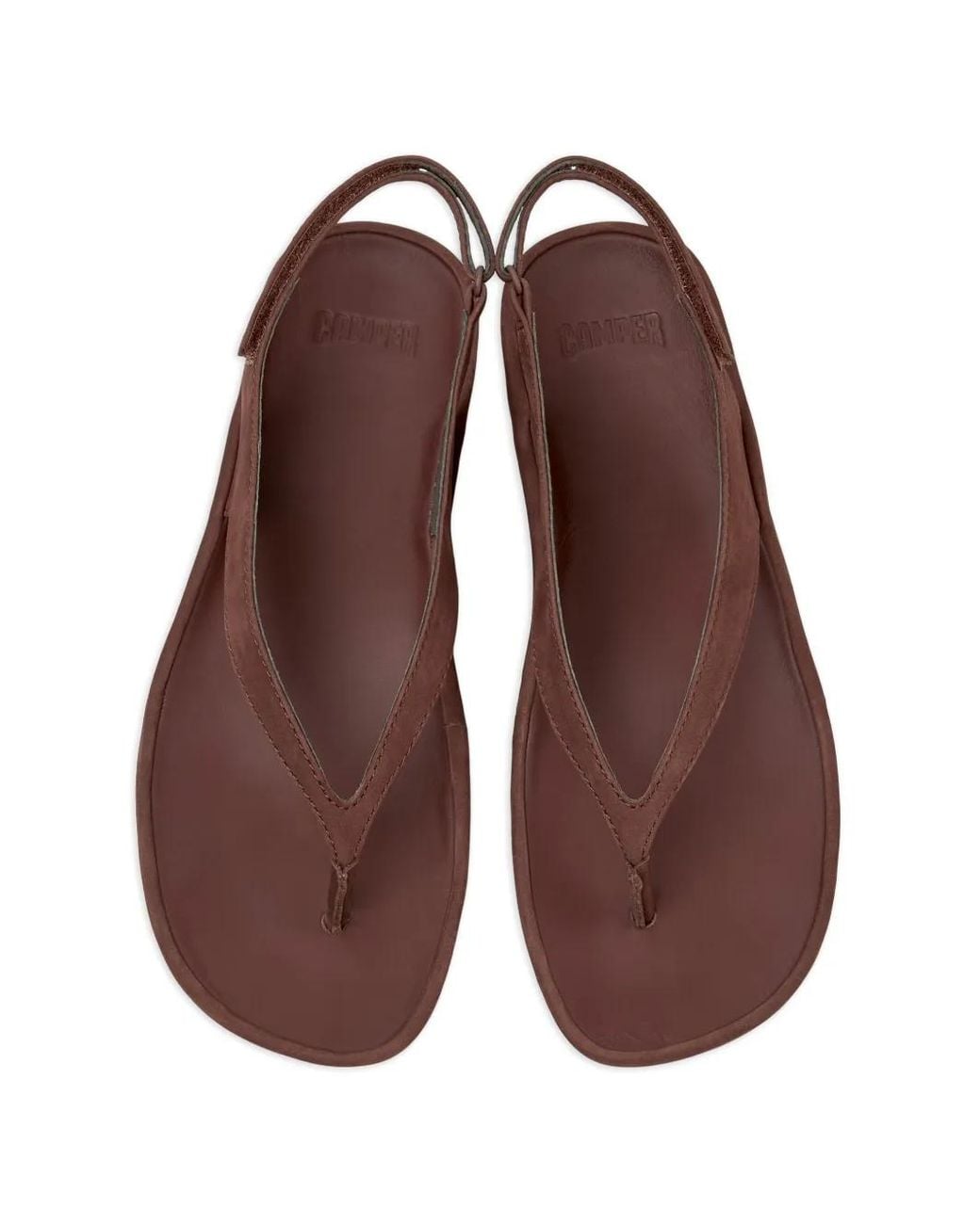 Camper Brown Isla Leather Sandals