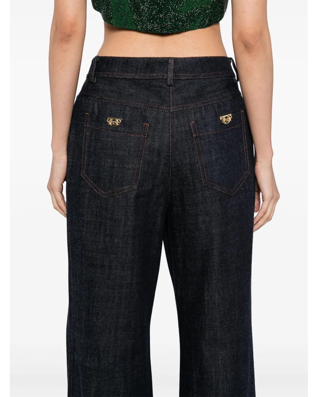 Elie Saab Blue Flared Jeans