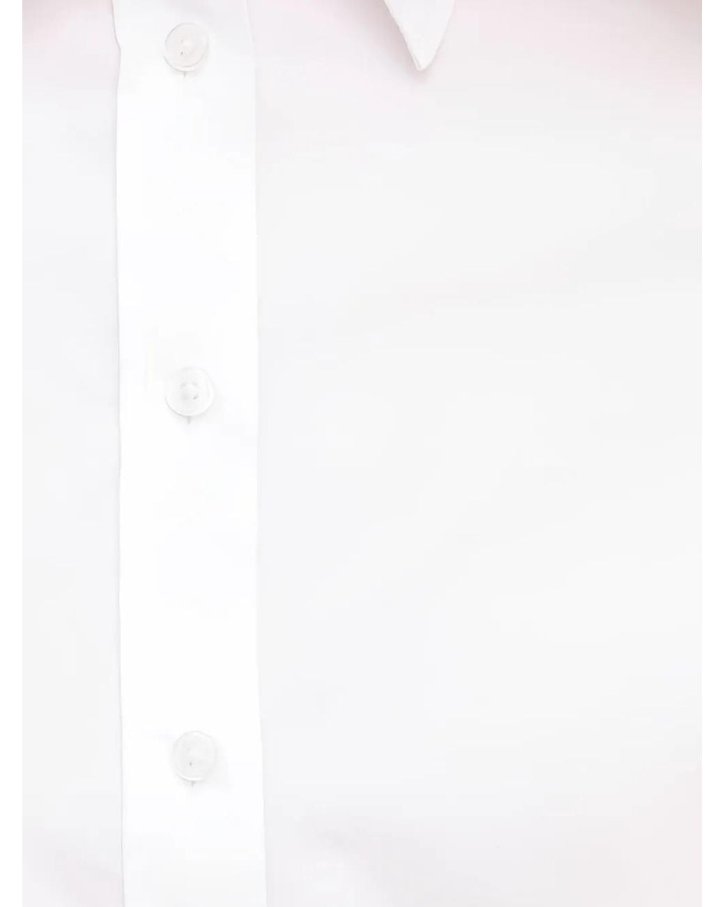Gant White Chemise À Boutonnière Sur Le Devant