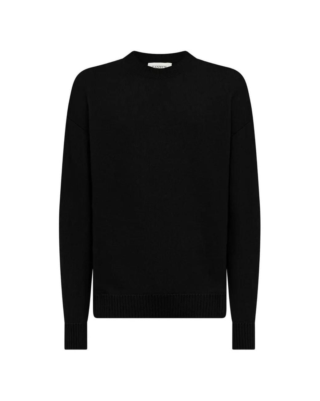 Laneus Black Pull À Bords Côtelés for men