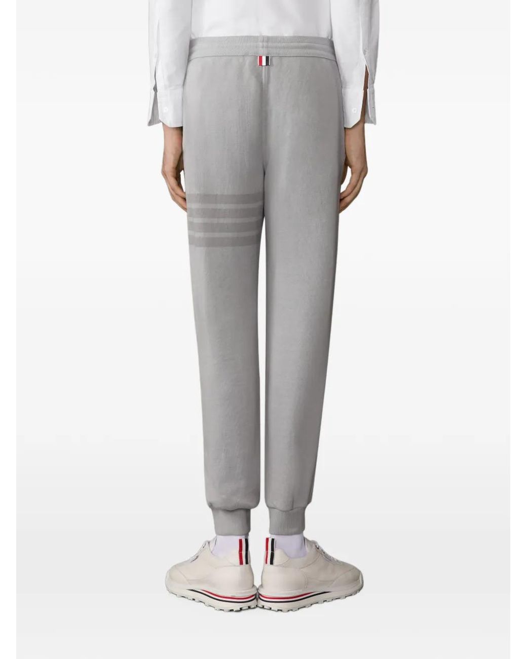 Thom Browne Gray 4-Bar Trousers for men