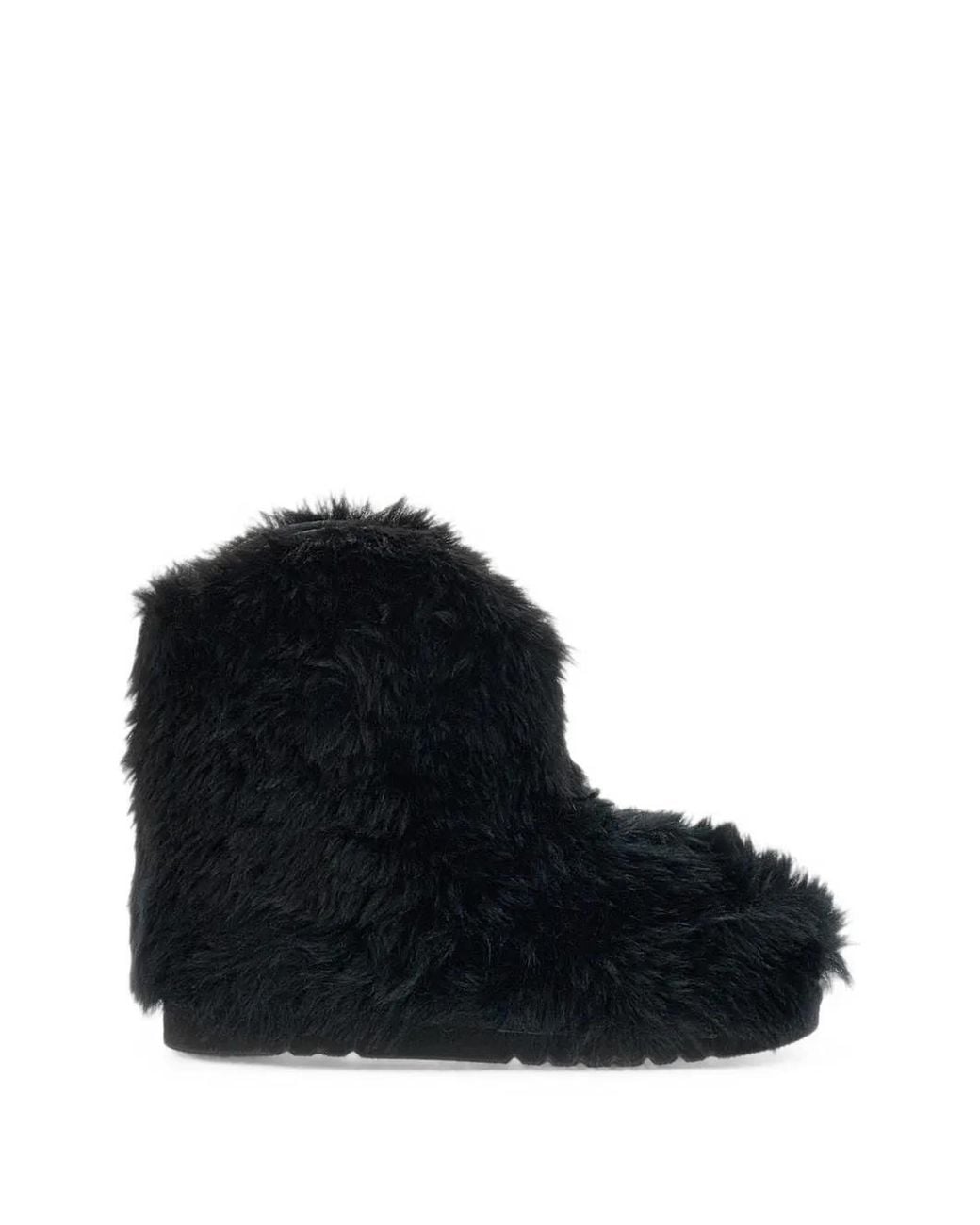 Stand Studio Black Maisie Faux-Fur Ankle Boots