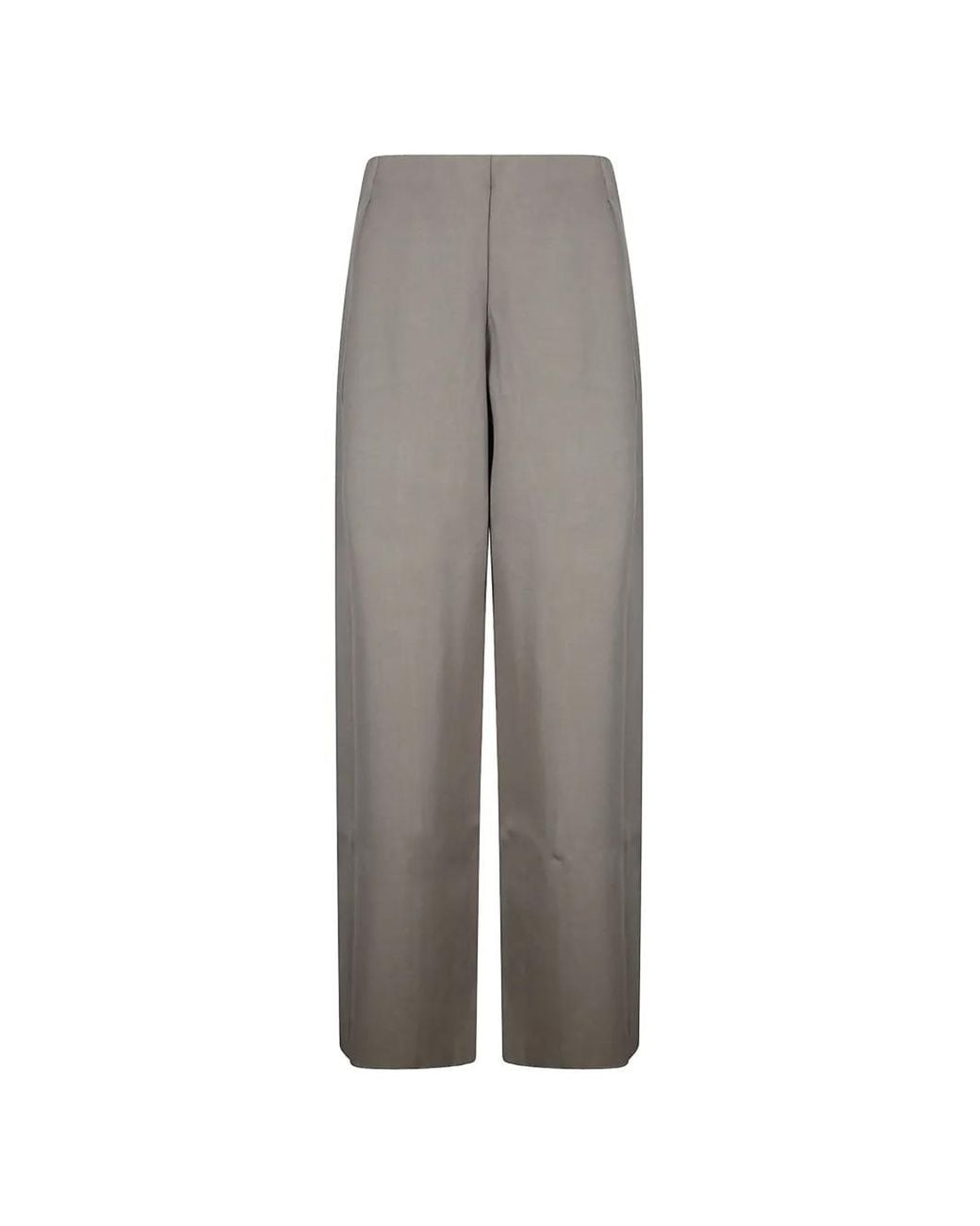 #MSM Gray Pressed-Crease Tailored Trousers