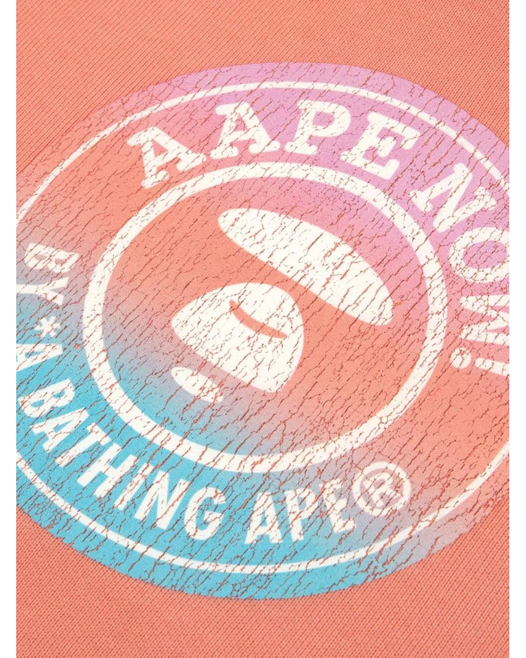 A Bathing Ape Pink Logo-Print Hoodie