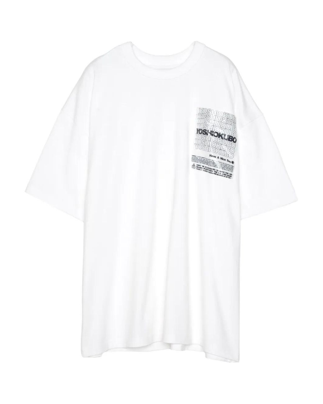 Yoshio Kubo White Logo-Print Cotton T-Shirt