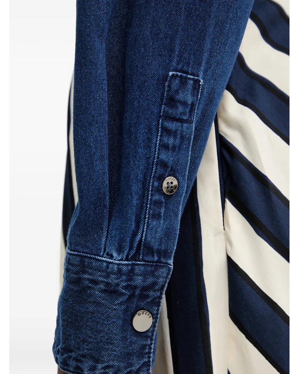 Guess Blue Monique Button-Down Denim Shirt