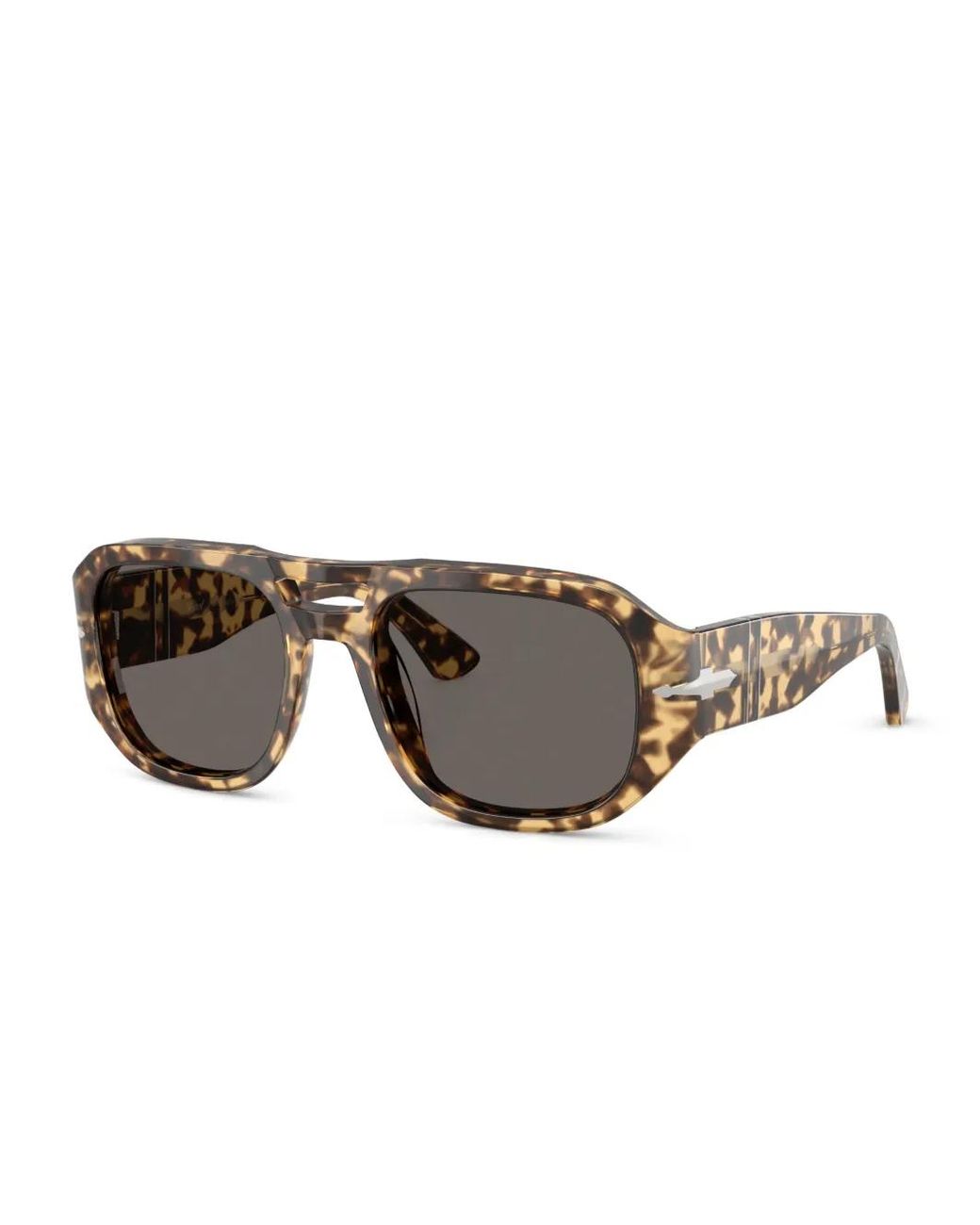 Persol Gray Geometric-Frame Sunglasses