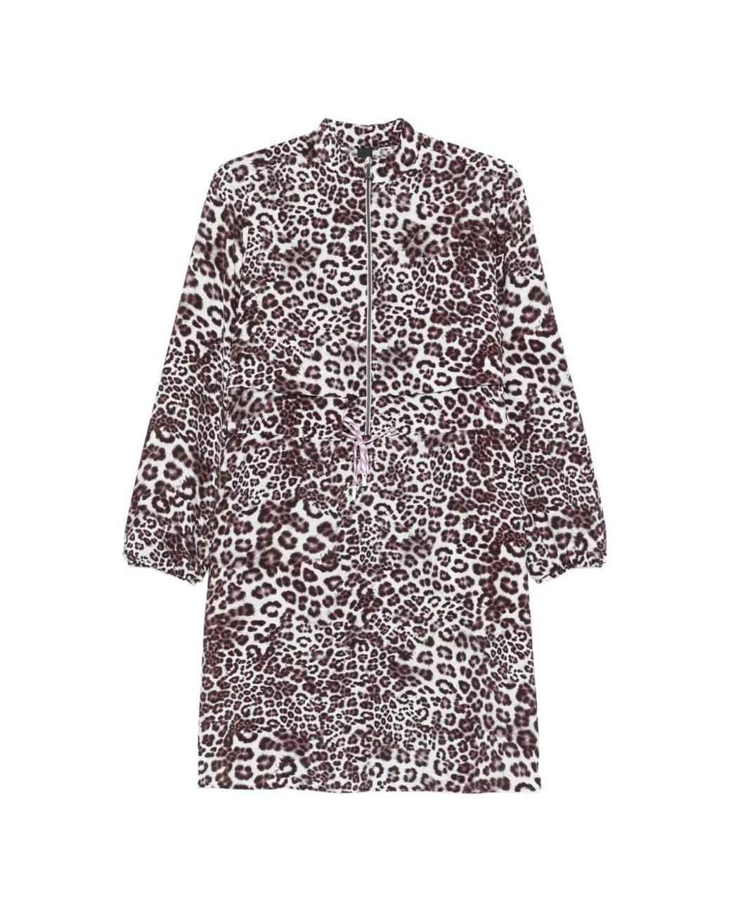 Marc Cain White Animal-Print Zipped Mini Dress