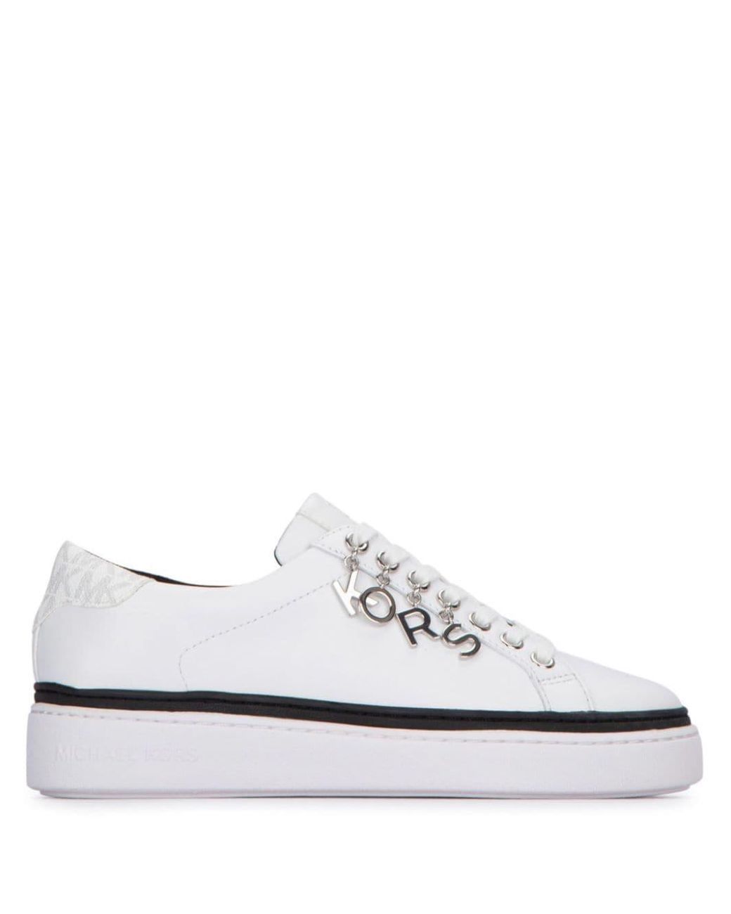 michael kors women's white leather sneakers