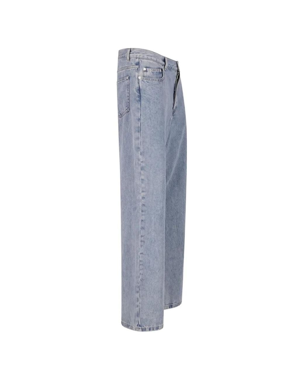 A.P.C. Blue Stonewashed Straight-Leg Jeans for men