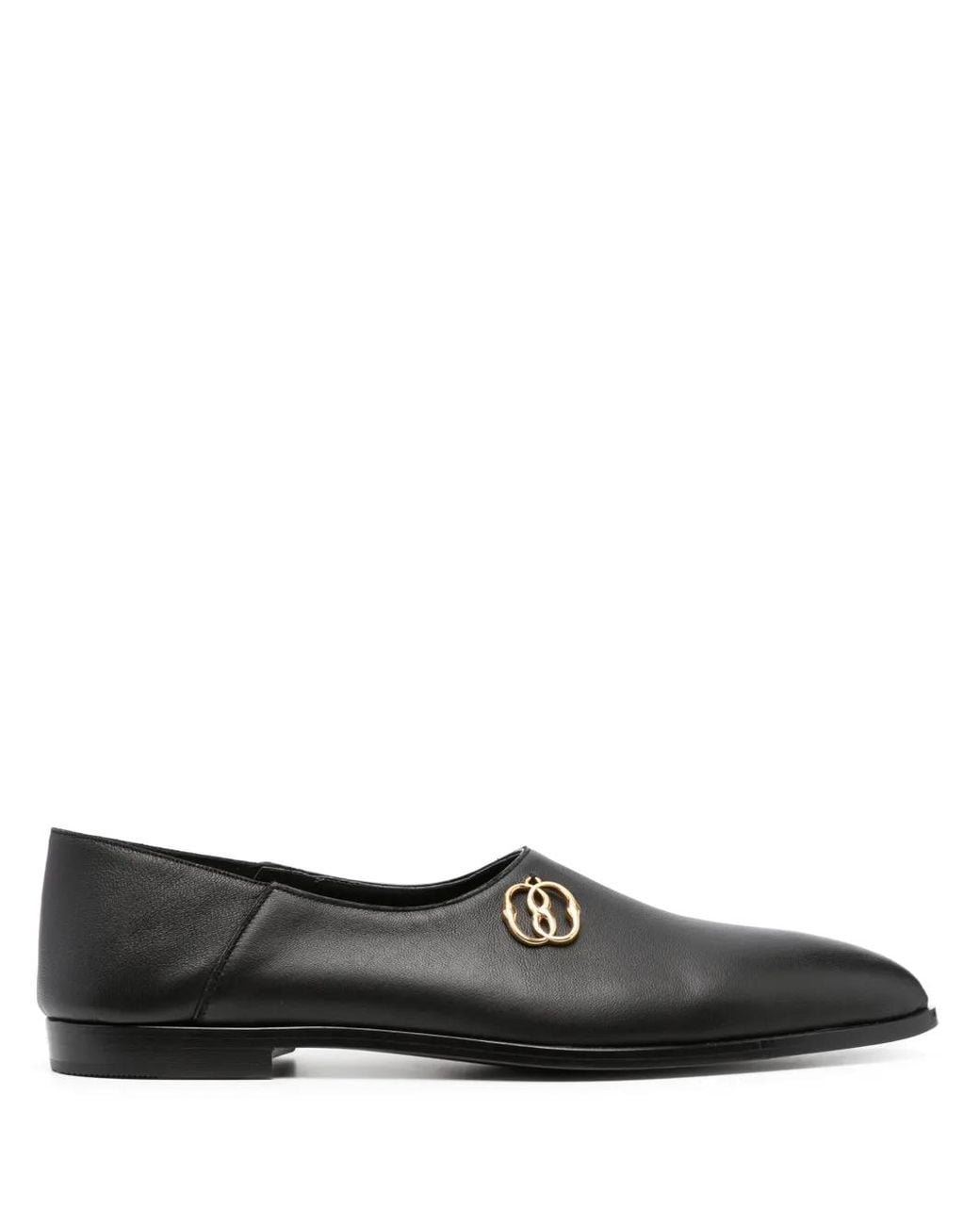 Bally Black Pointed-Toe Leather Loafers