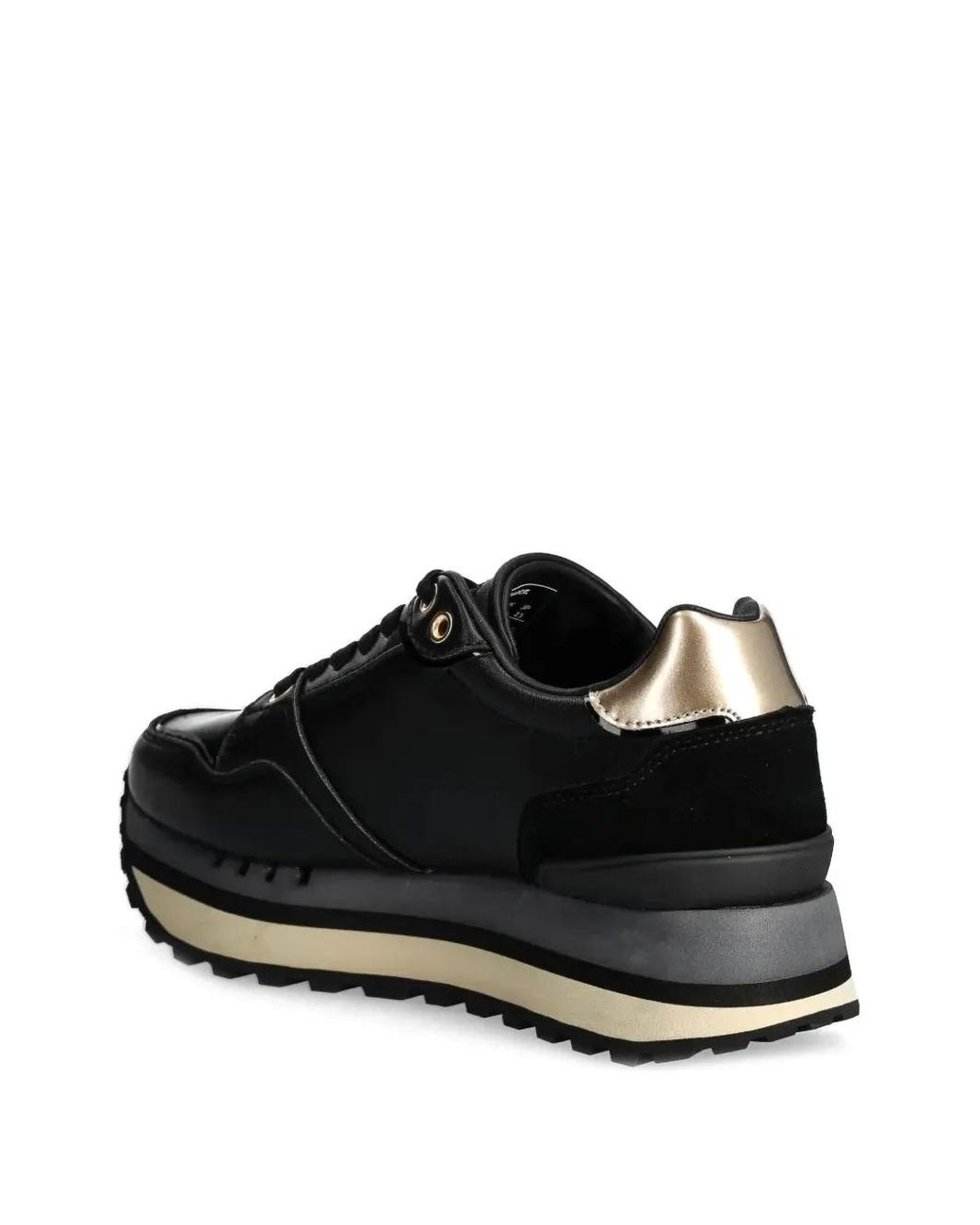 Blauer Black Panelled Sneakers