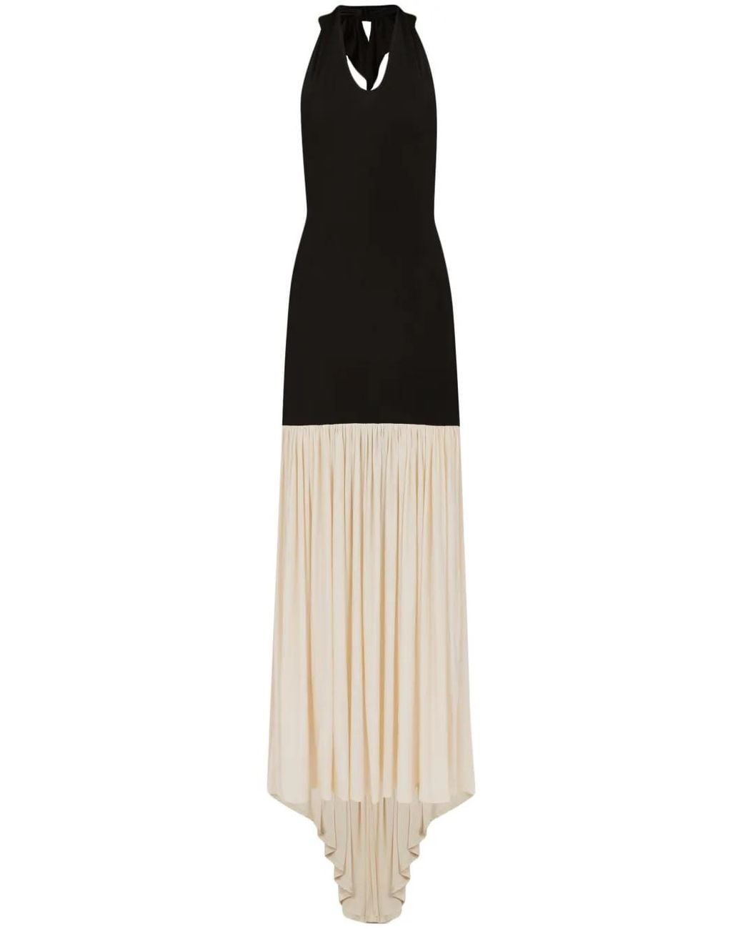 Nina Ricci White Halterneck Sleeveless Maxi Dress