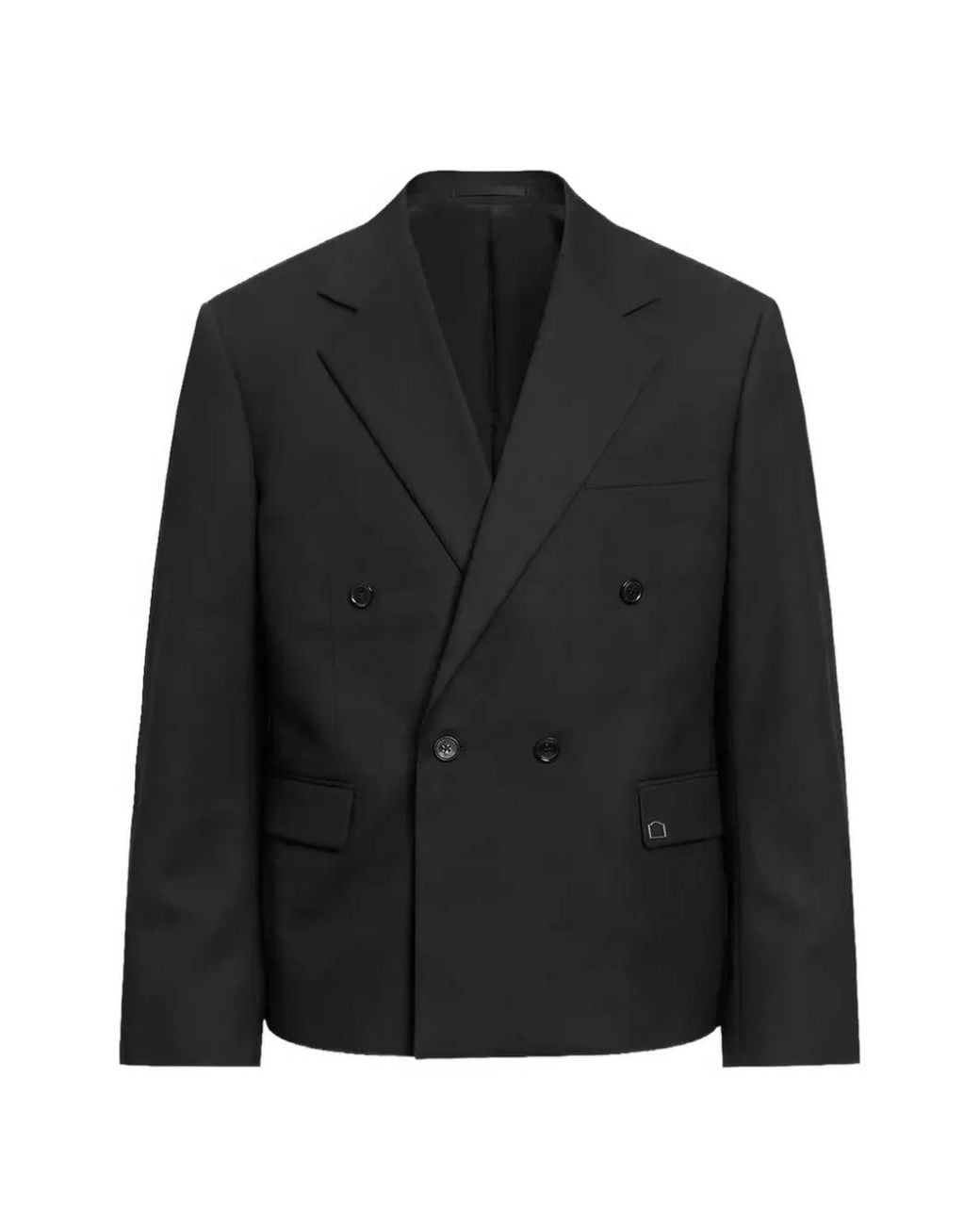 RETERNITY Black Signe Double-Breasted Blazer for men