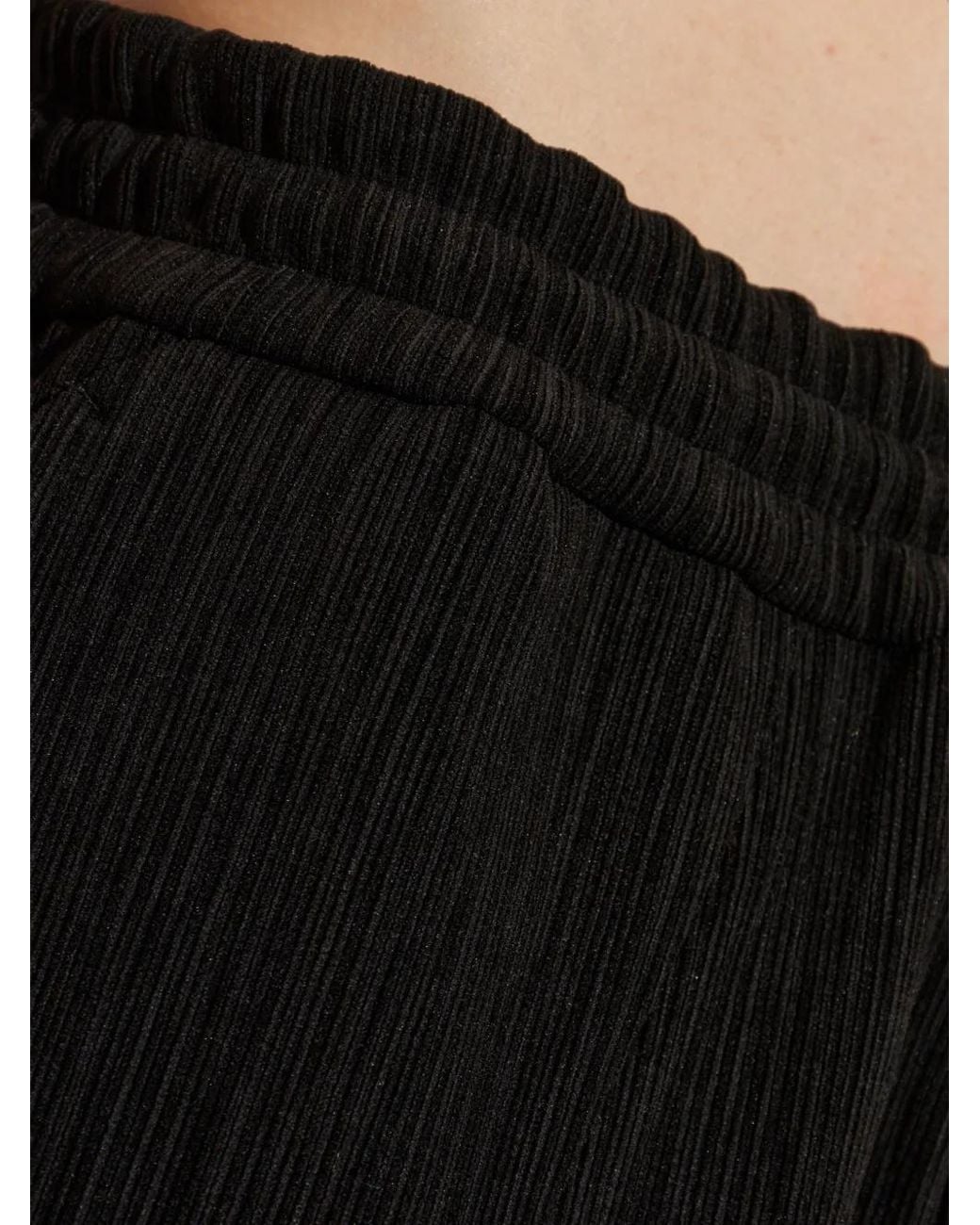 Post Archive Faction PAF Black Ribbed-Knit Track Pants for men