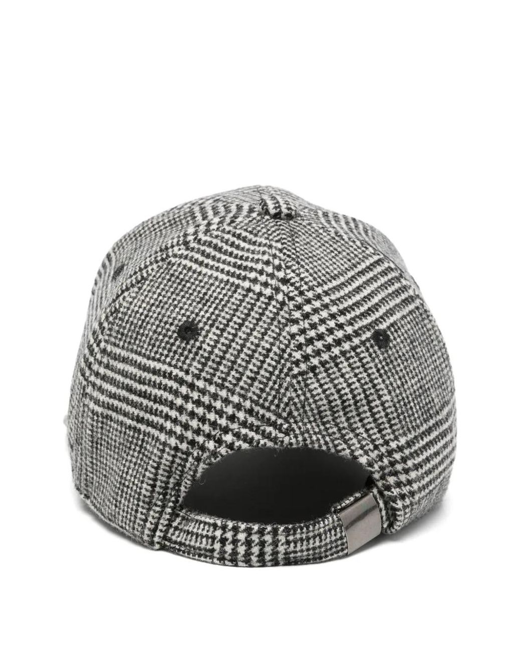 Mc2 Saint Barth Gray Check-Pattern Baseball Cap for men