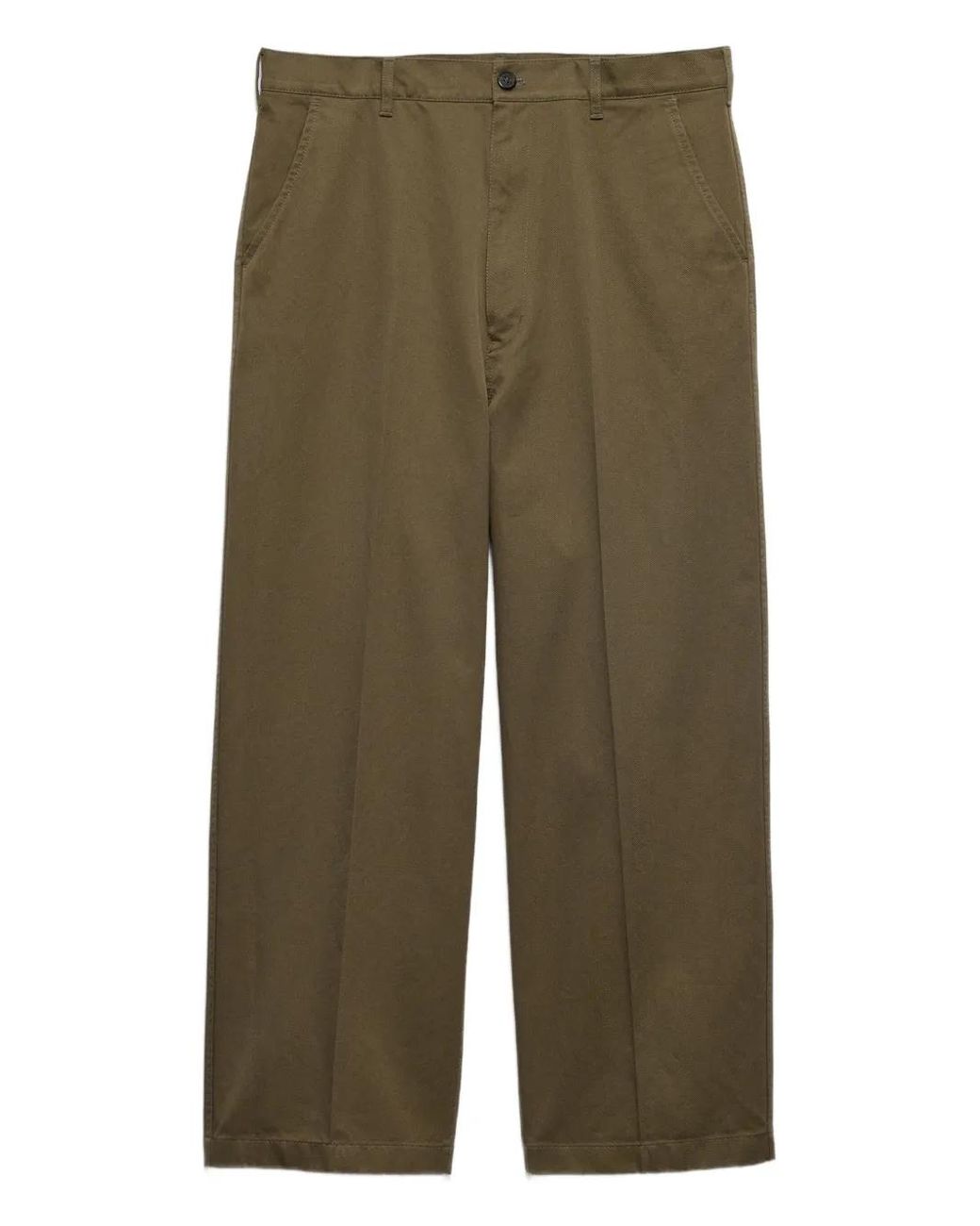 Prada Green Cotton Chinos for men