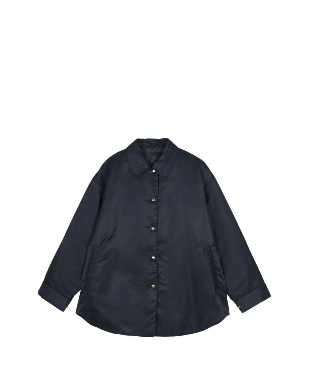 JNBY Blue Oversized Button-Up Jacket