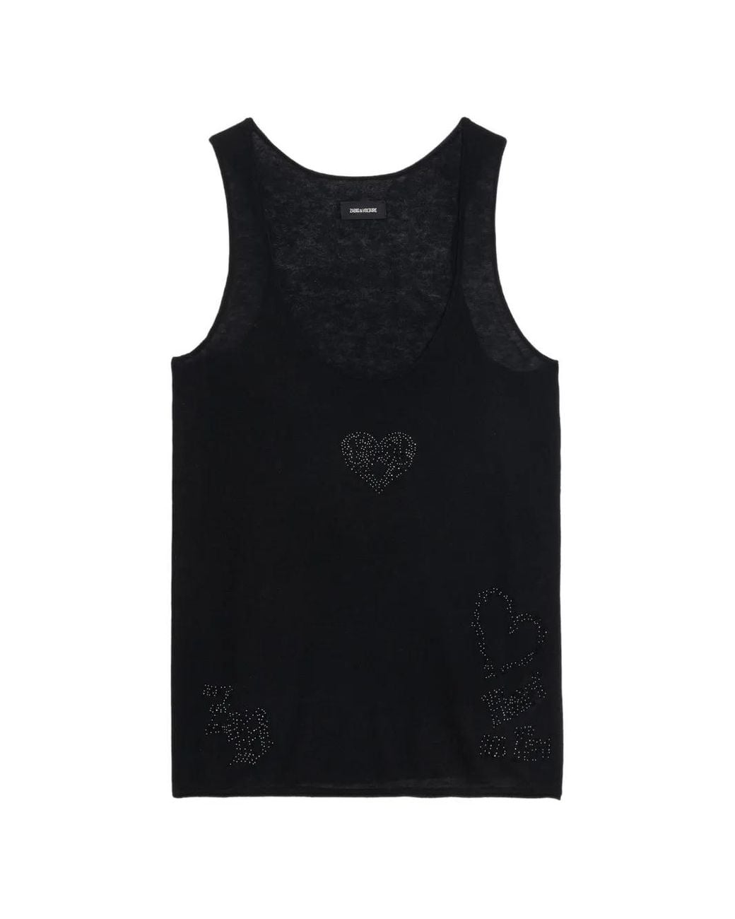 Zadig & Voltaire Black Lee Cashmere Tank Top
