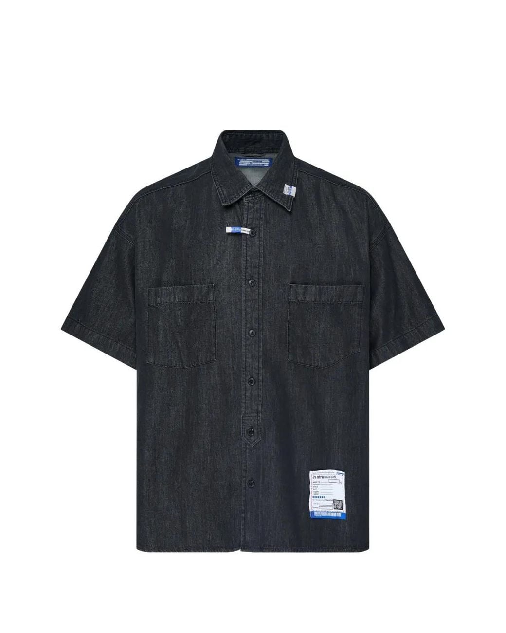 Maison Mihara Yasuhiro Blue In-Stru(-Tal) Denim Shirt for men
