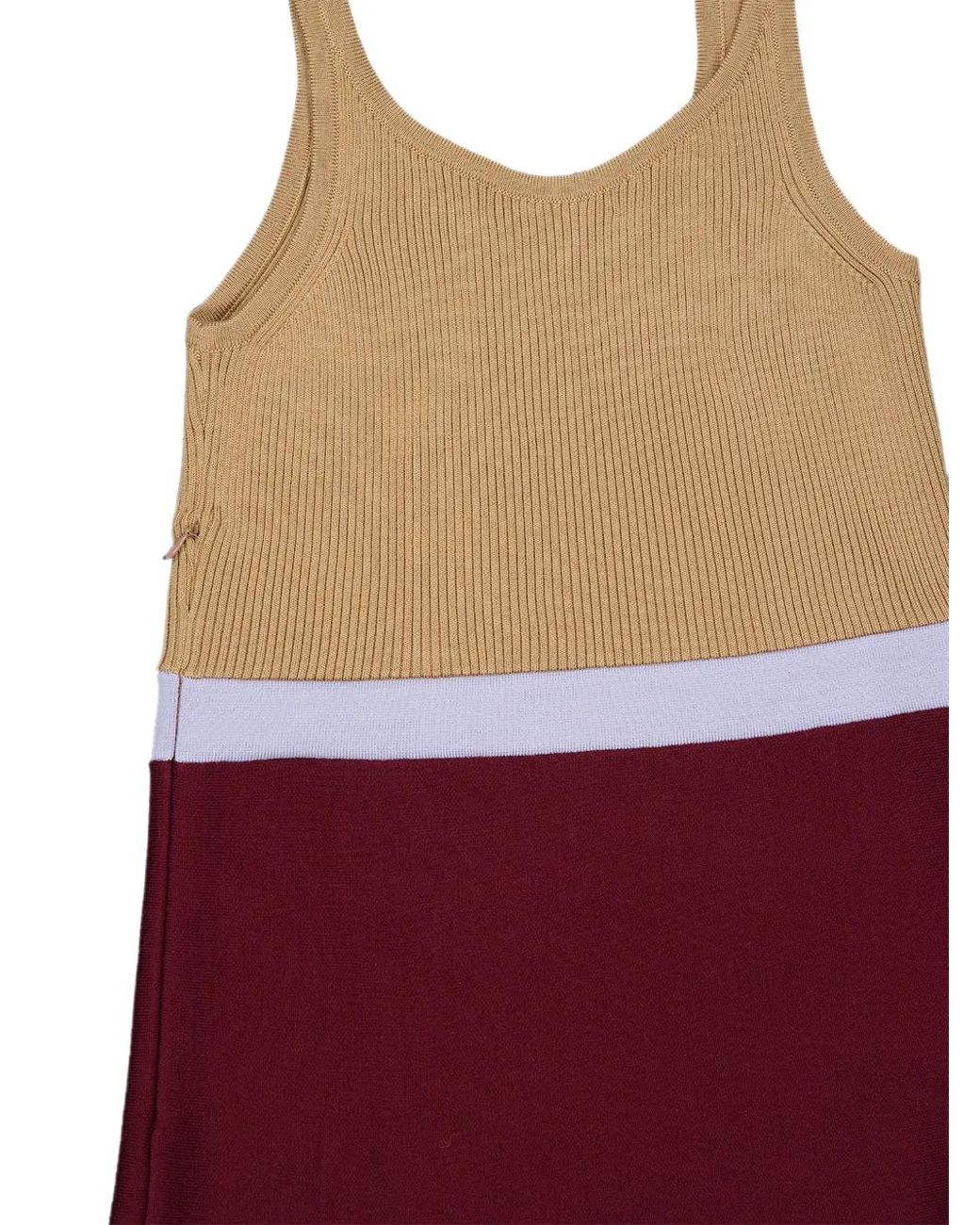 Gabriela Hearst Purple Flaminius Ribbed-Knit Sleeveless Midi Dress